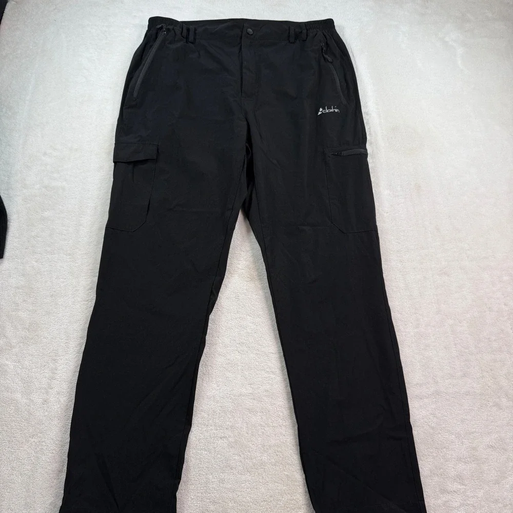 Clothin Mens Hiking Cargo Pants Black CP13210M Size L/30L Nylon Spandex Outdoor